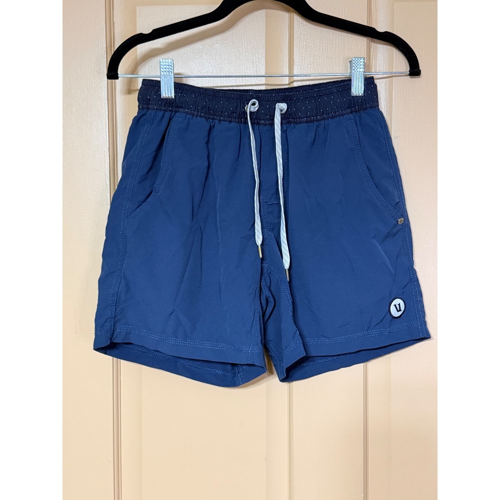 Vuori Banks Shorts Mens Small Navy Blue Athletic Training Swim Trunks V330